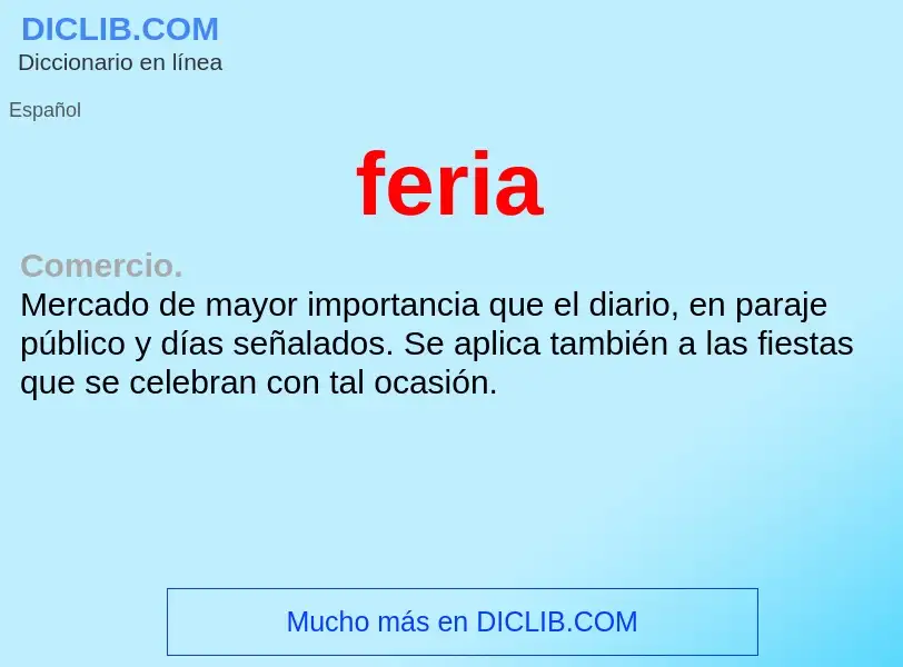 Was ist feria - Definition