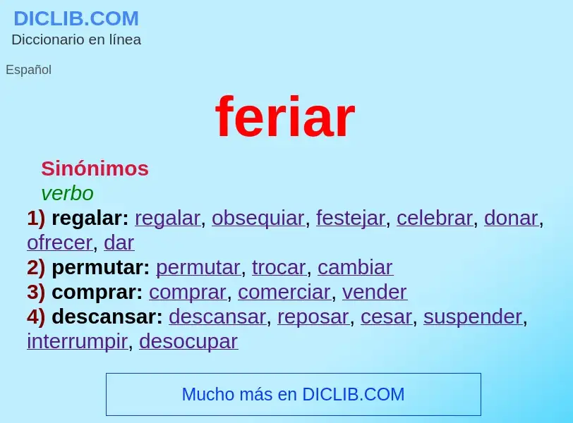 O que é feriar - definição, significado, conceito