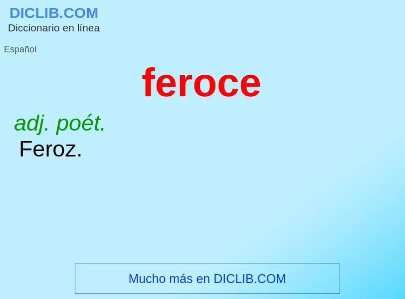 Что такое feroce - определение