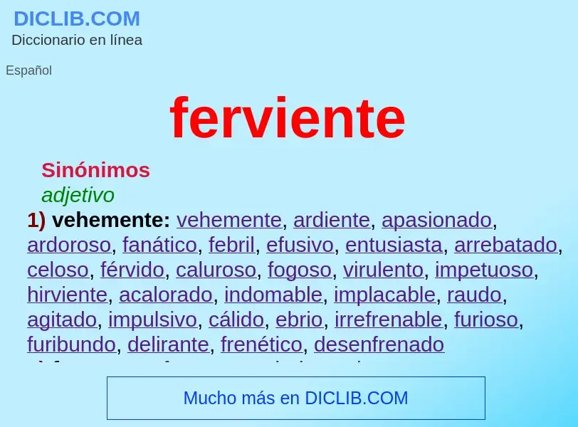 Wat is ferviente - definition