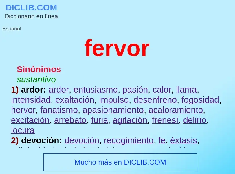 Wat is fervor - definition