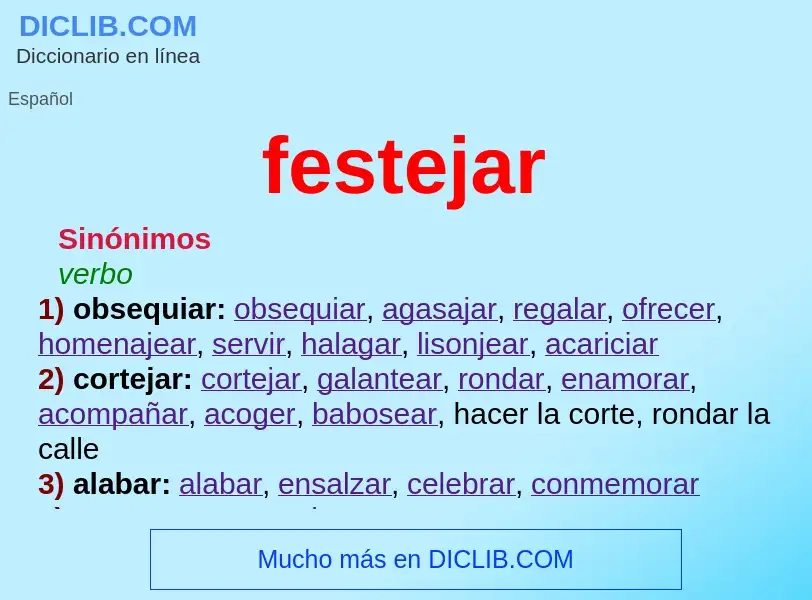 Wat is festejar - definition