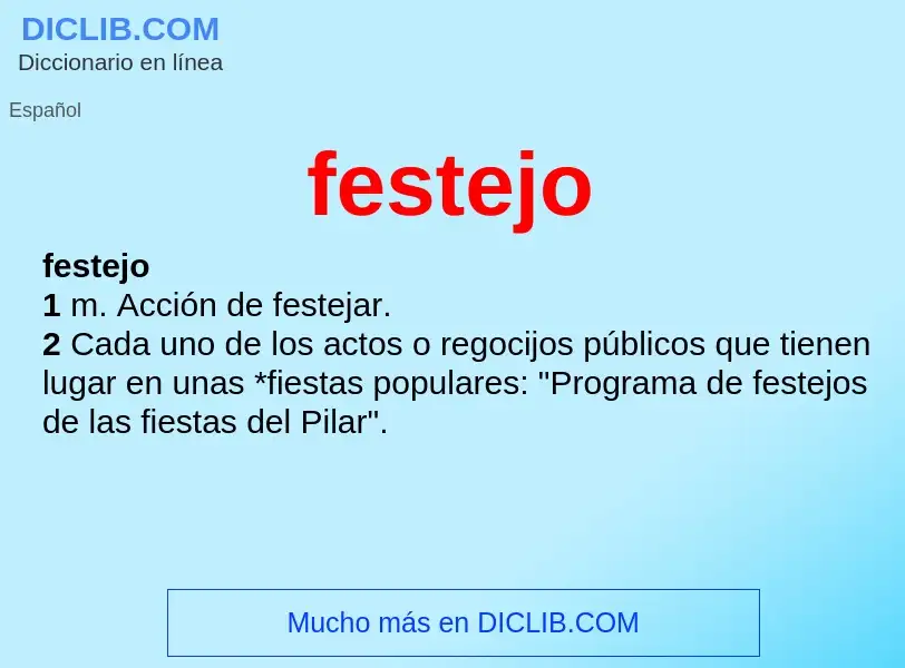 What is festejo - definition