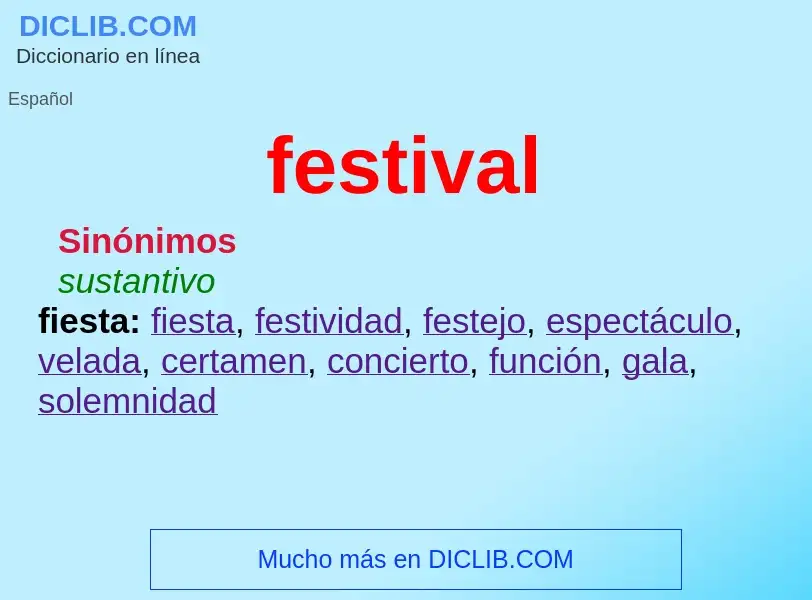 Was ist festival - Definition