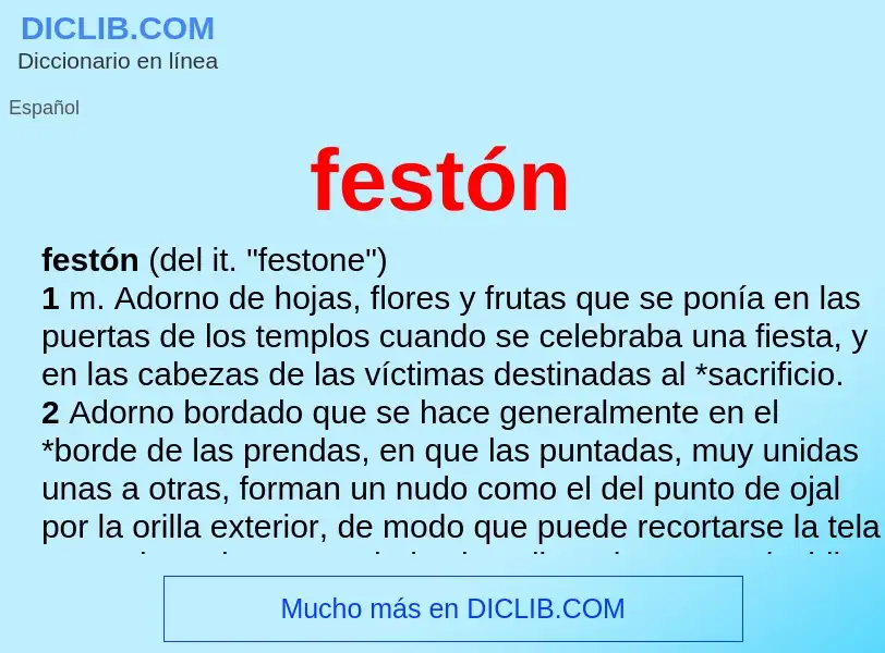 Was ist festón - Definition