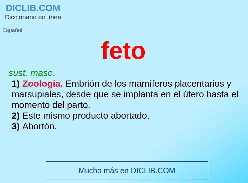 What is feto - meaning and definition