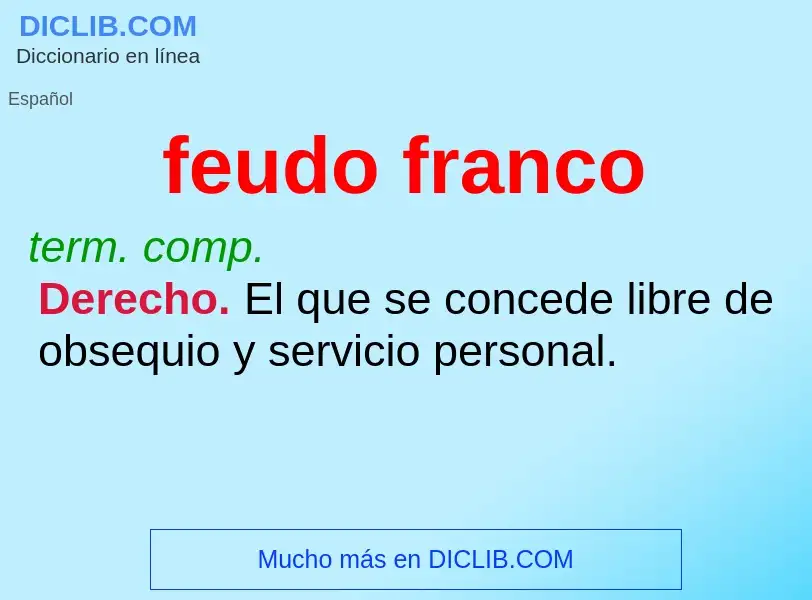 What is feudo franco - definition