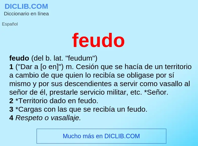 Wat is feudo - definition