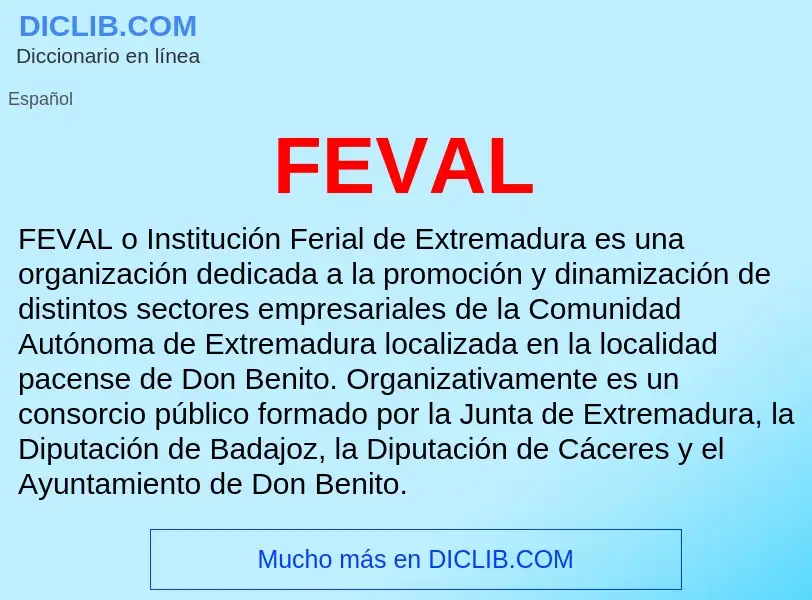 ¿Qué es FEVAL? - significado y definición