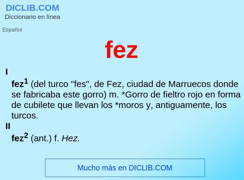 ¿Qué es fez? - significado y definición