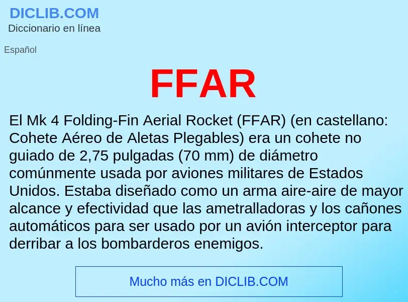 ¿Qué es FFAR? - significado y definición