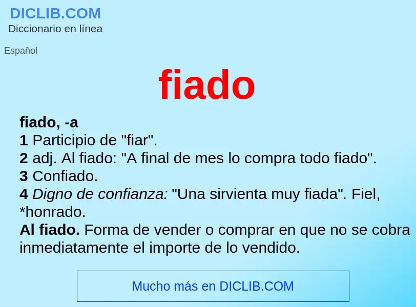 What is fiado - definition