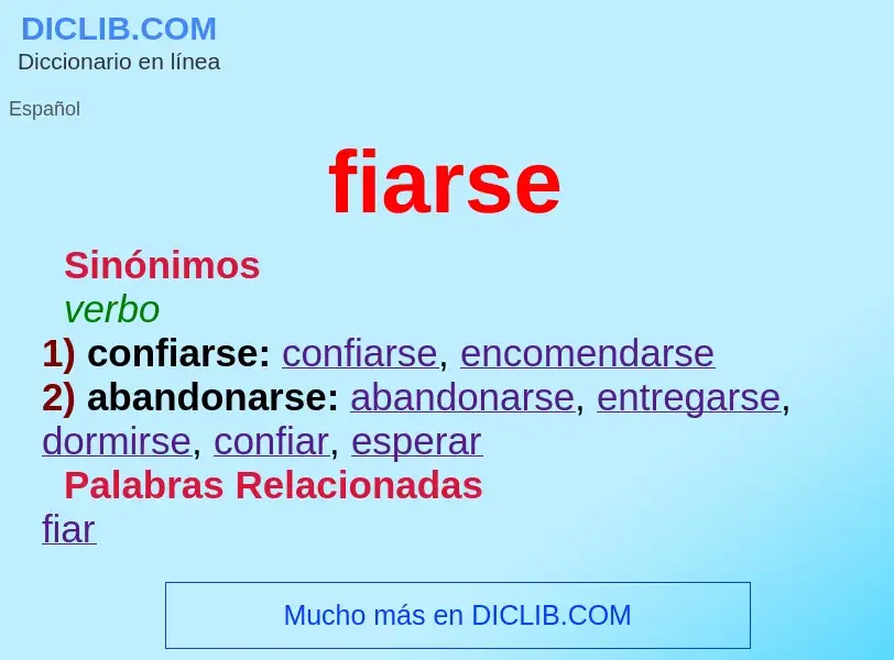 ¿Qué es fiarse? - significado y definición