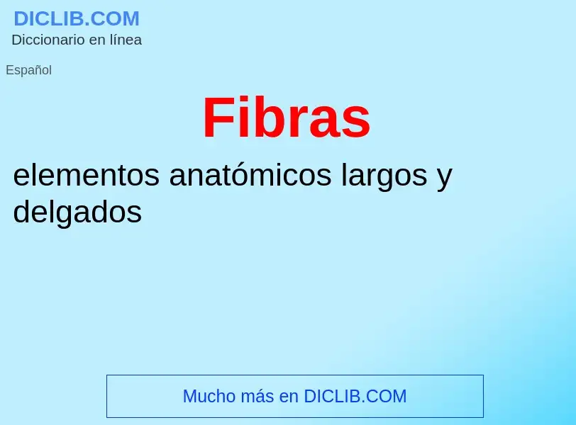 ¿Qué es Fibras? - significado y definición