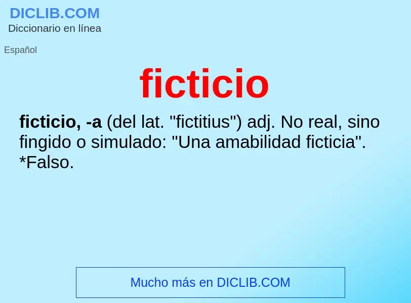 Wat is ficticio - definition