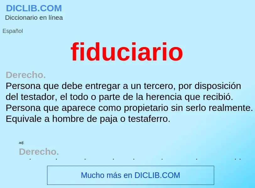 What is fiduciario - definition