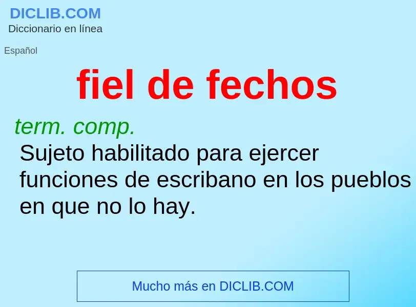 Wat is fiel de fechos - definition