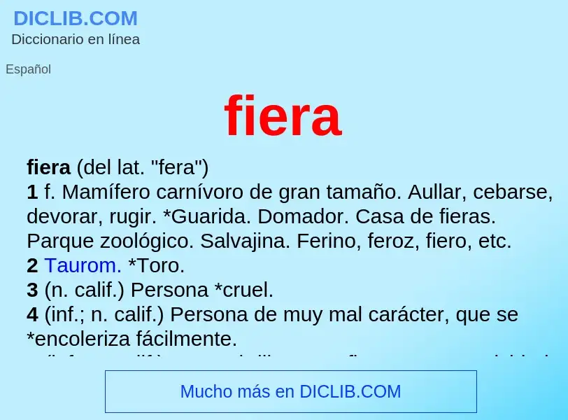 What is fiera - meaning and definition