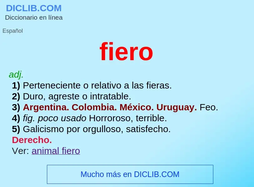 Wat is fiero - definition