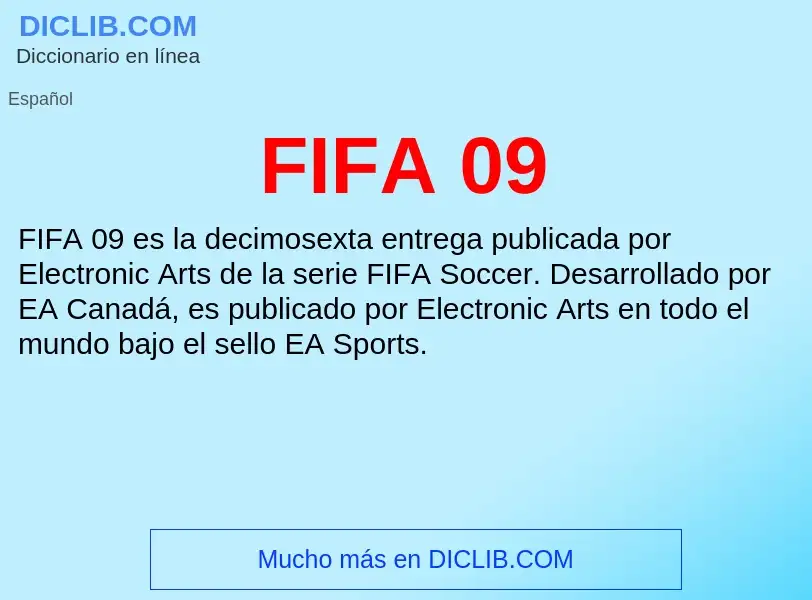 Qu'est-ce que FIFA 09 - définition