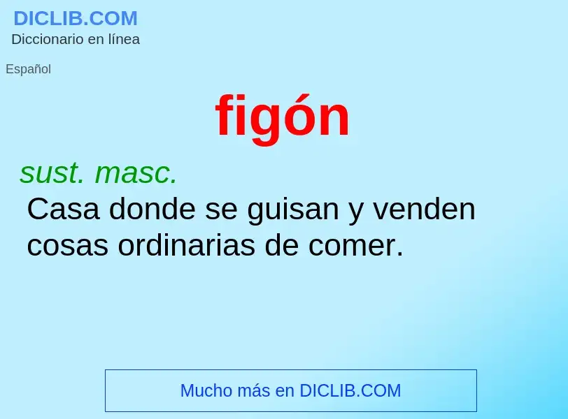 O que é figón - definição, significado, conceito