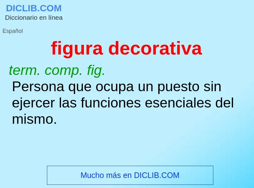 What is figura decorativa - meaning and definition