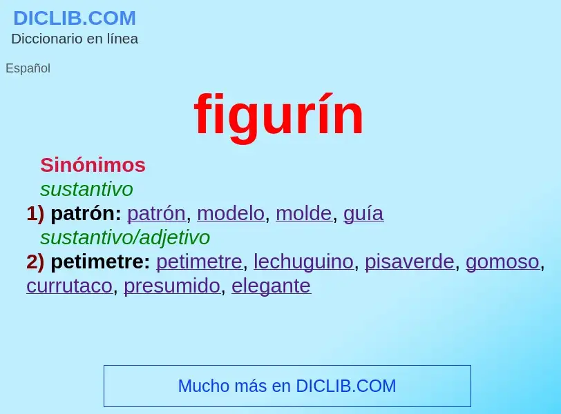 Wat is figurín - definition