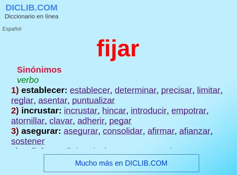 O que é fijar - definição, significado, conceito