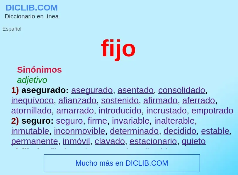 What is fijo - definition