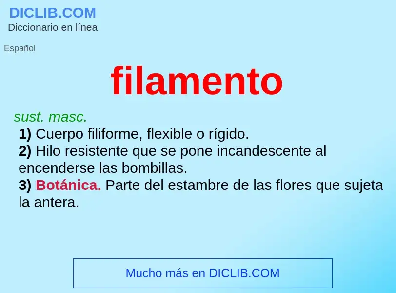 O que é filamento - definição, significado, conceito