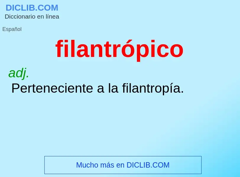 What is filantrópico - definition