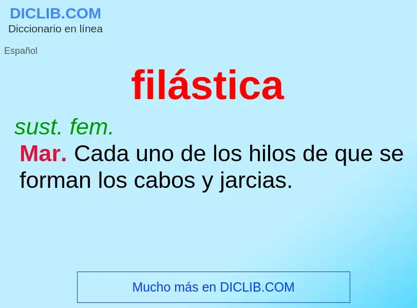 What is filástica - meaning and definition