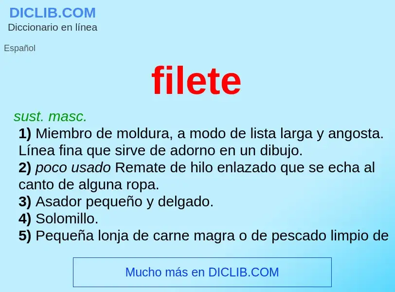 What is filete - definition