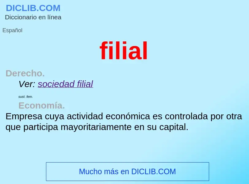 What is filial - definition