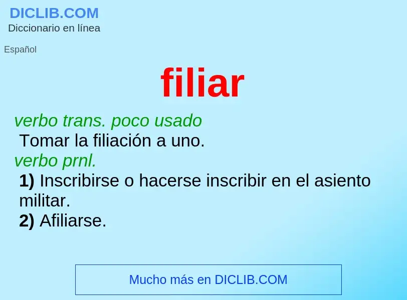 What is filiar - definition