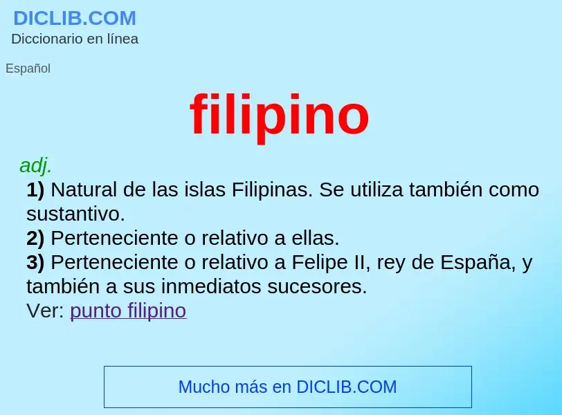 What is filipino - definition