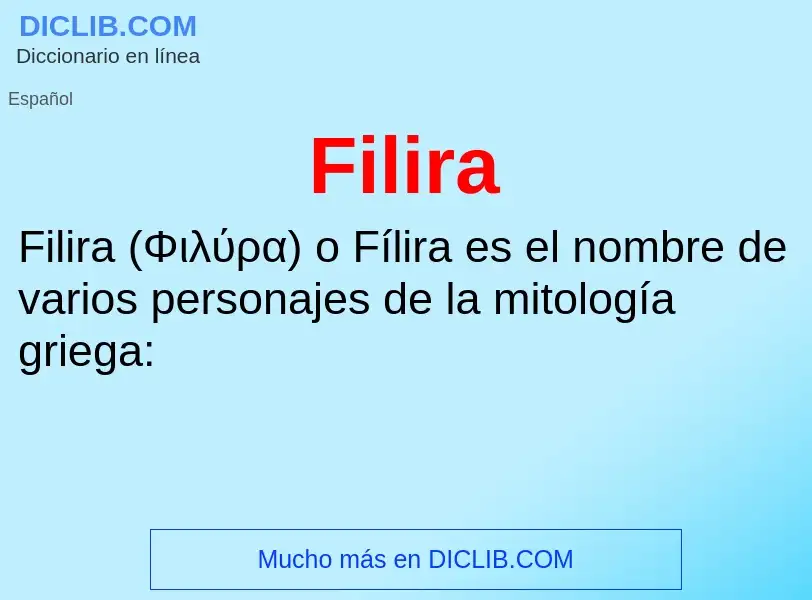 Wat is Filira - definition