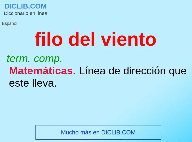 What is filo del viento - definition