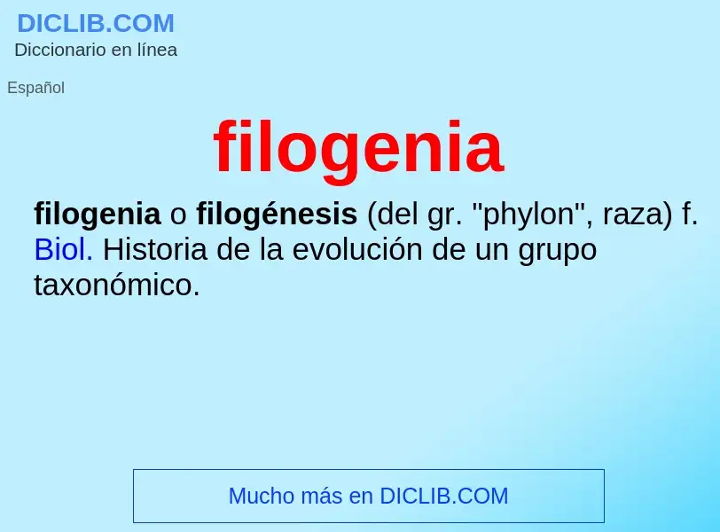 ¿Qué es filogenia? - significado y definición