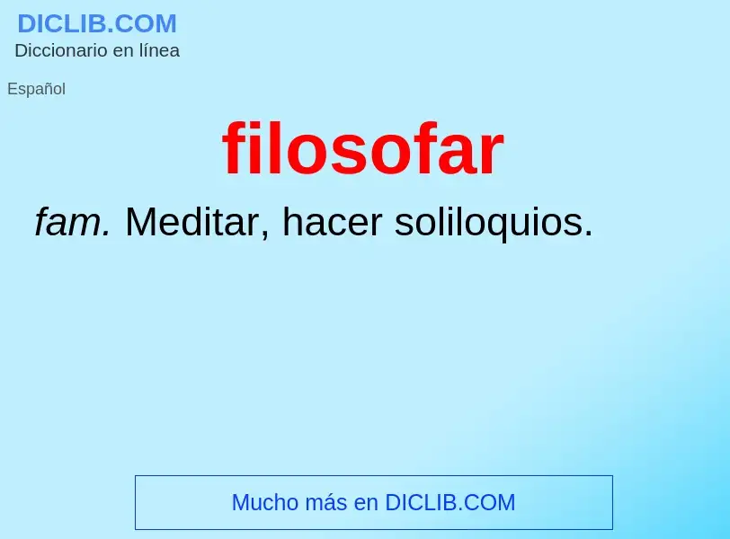 Wat is filosofar - definition