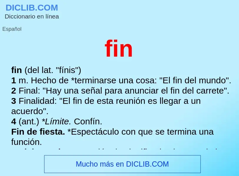 Wat is fin - definition