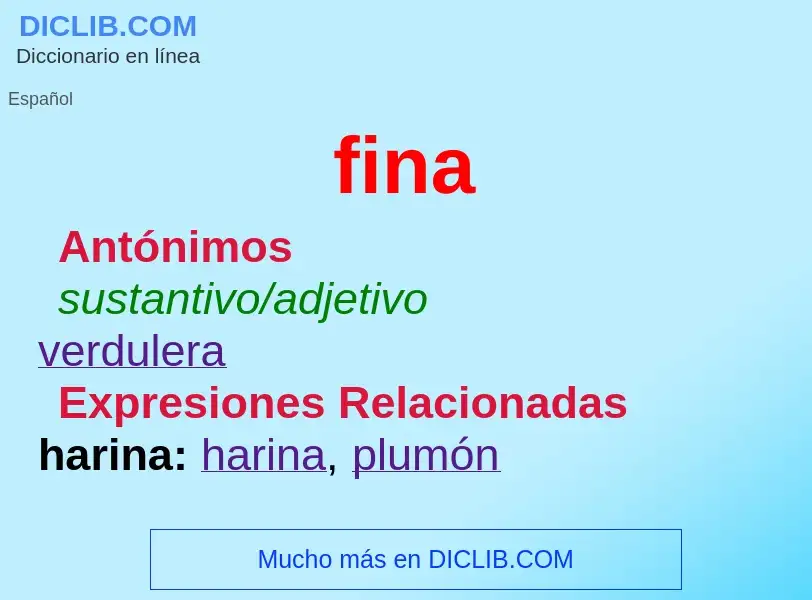 What is fina - definition