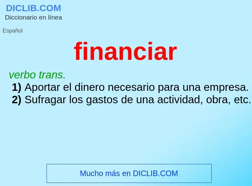 O que é financiar - definição, significado, conceito