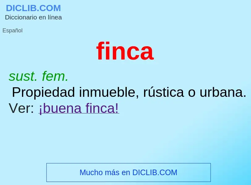 Was ist finca - Definition