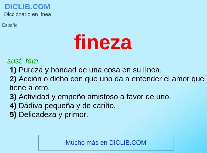 Wat is fineza - definition