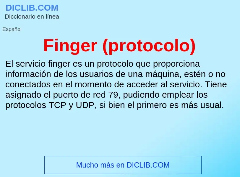 Что такое Finger (protocolo) - определение