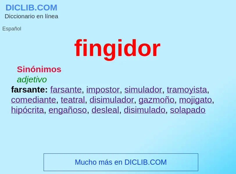 Was ist fingidor - Definition