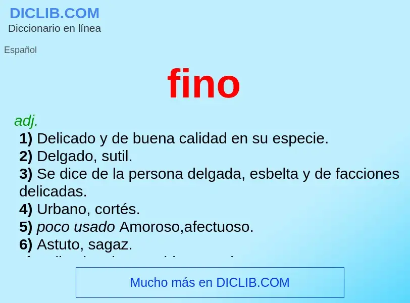 What is fino - definition