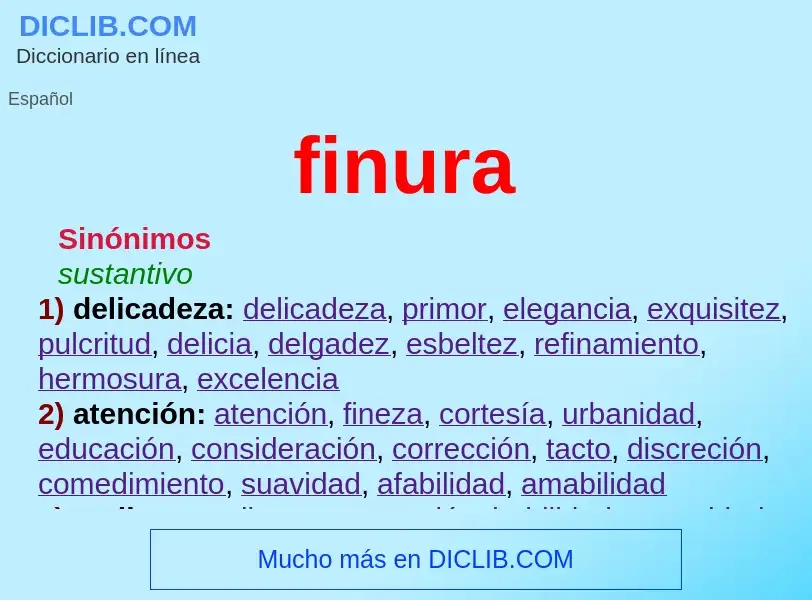 What is finura - definition