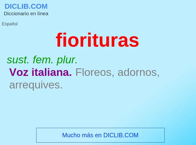 Wat is fiorituras - definition